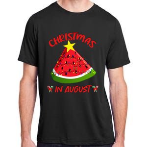 Watermelon Christmas Tree Christmas In August Summer Adult ChromaSoft Performance T-Shirt