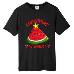 Watermelon Christmas Tree Christmas In August Summer Tall Fusion ChromaSoft Performance T-Shirt