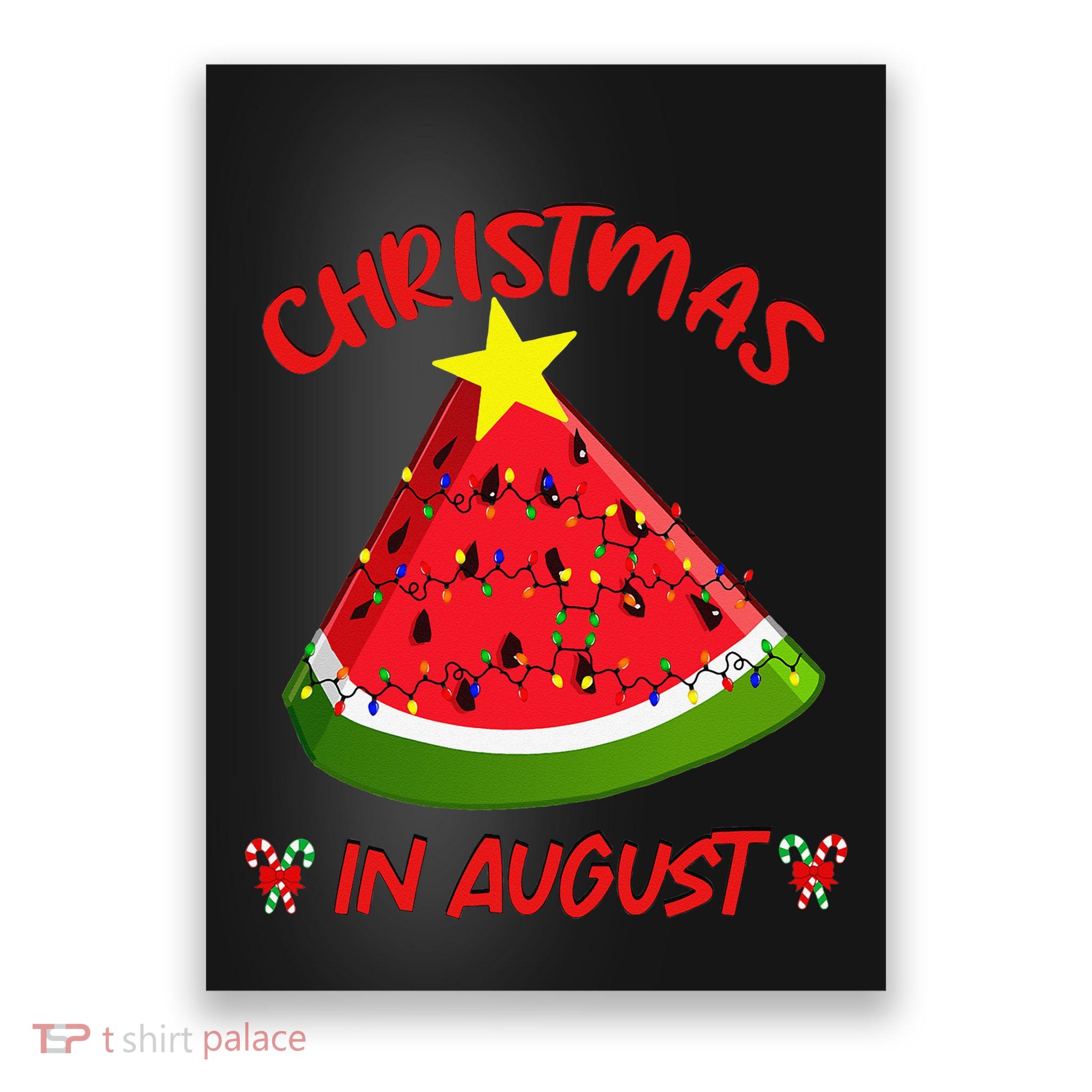 Watermelon Christmas Tree Christmas In August Summer Poster