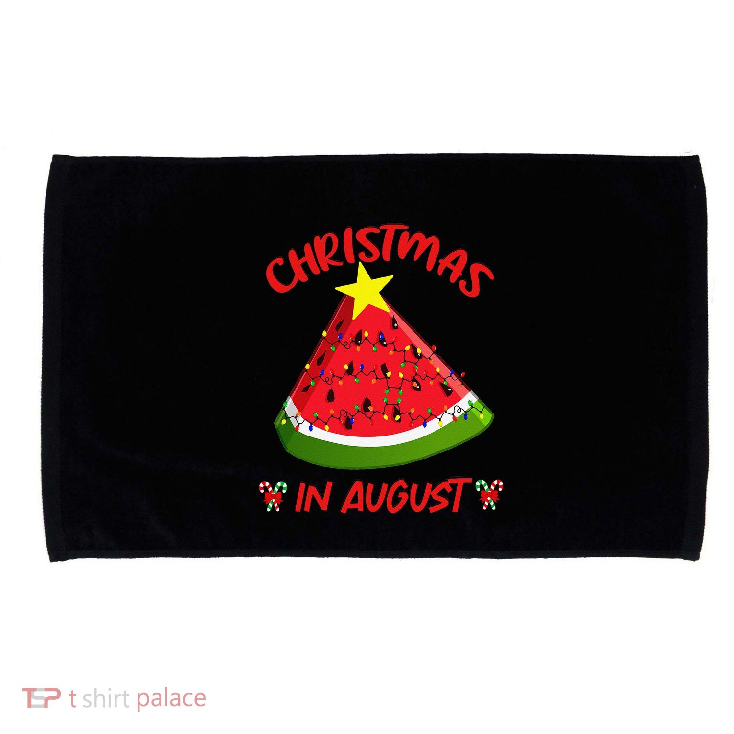 Watermelon Christmas Tree Christmas In August Summer Microfiber Hand Towel