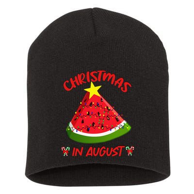 Watermelon Christmas Tree Christmas In August Summer Short Acrylic Beanie