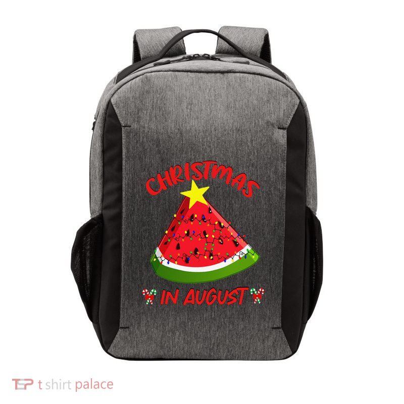 Watermelon Christmas Tree Christmas In August Summer Vector Backpack