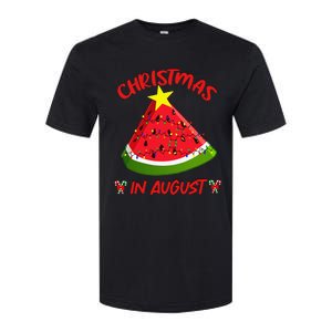 Watermelon Christmas Tree Christmas In August Summer Softstyle CVC T-Shirt