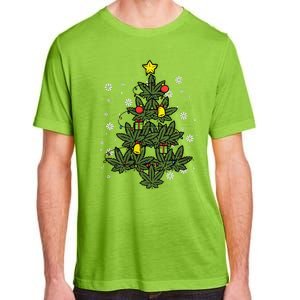 Weed Christmas Tree Xmas Pj 420 Cannabis Marijuana Pot Adult ChromaSoft Performance T-Shirt