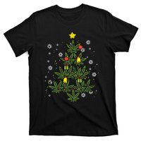 Weed Christmas Tree Xmas Pj 420 Cannabis Marijuana Pot T-Shirt