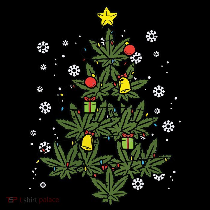 Weed Christmas Tree Xmas Pj 420 Cannabis Marijuana Pot Drawstring Bag