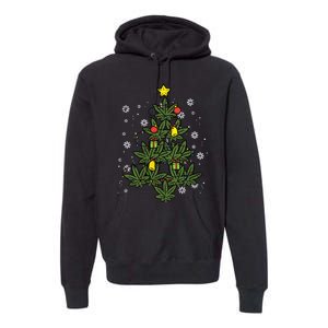 Weed Christmas Tree Xmas Pj 420 Cannabis Marijuana Pot Premium Hoodie