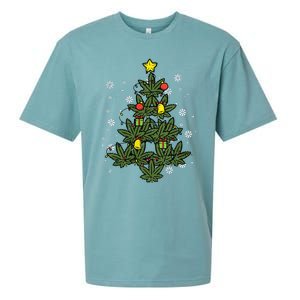 Weed Christmas Tree Xmas Pj 420 Cannabis Marijuana Pot Sueded Cloud Jersey T-Shirt