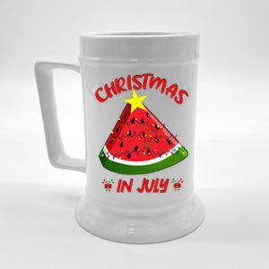 Watermelon Christmas Tree Christmas In July Summer Vacation Beer Stein