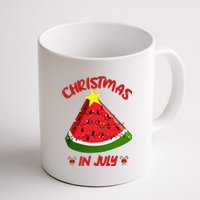 Watermelon Christmas Tree Christmas In July Summer Vacation Coffee Mug