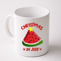 Watermelon Christmas Tree Christmas In July Summer Vacation Coffee Mug