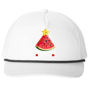 Watermelon Christmas Tree Christmas In July Summer Vacation Snapback Five-Panel Rope Hat