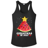 Watermelon Christmas Tree Christmas In July Summer Vacation Ladies PosiCharge Competitor Racerback Tank