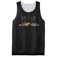 Womens Colorful Travel Around Italy Family European Vacation Mesh Reversible Basketball Jersey Tank