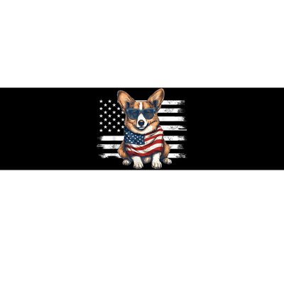 Welsh Corgi USA Flag 4th Of July Dog Dad Fathers Day Bumper Sticker