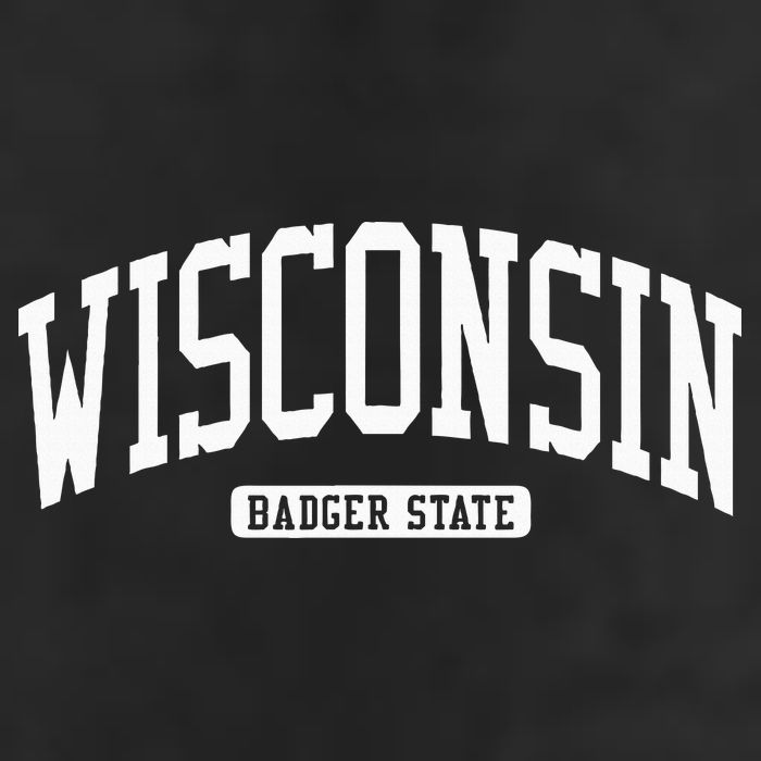 Wisconsin College University Style 7 Panel Mesh Trucker Snapback Hat