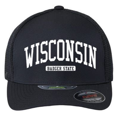 Wisconsin College University Style Flexfit Unipanel Trucker Cap