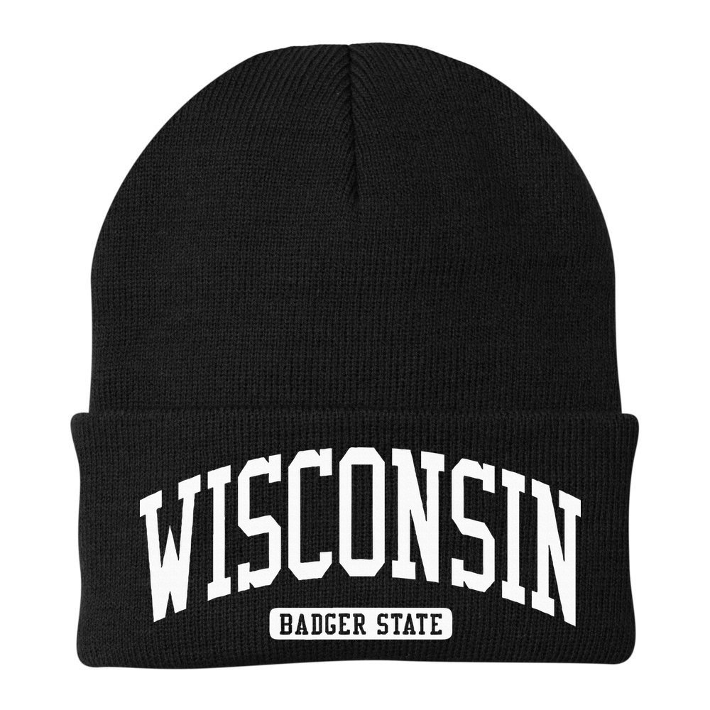 Wisconsin College University Style Beanie