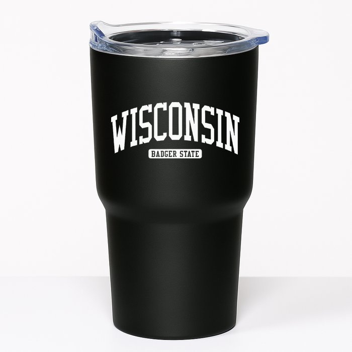 Wisconsin College University Style Tumbler