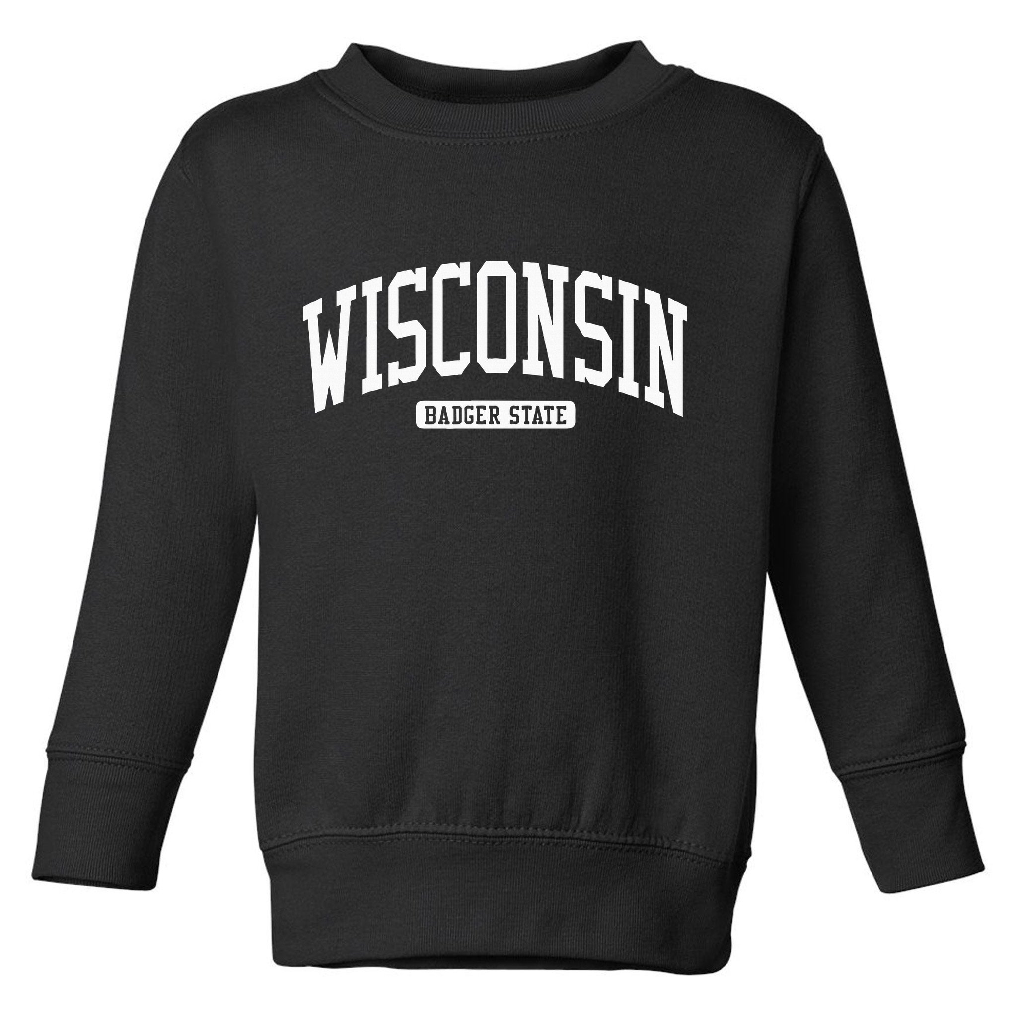 Wisconsin College University Style Toddler Sweatshirt