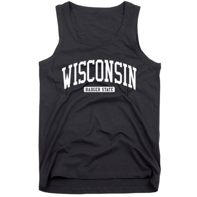 Wisconsin College University Style Tank Top