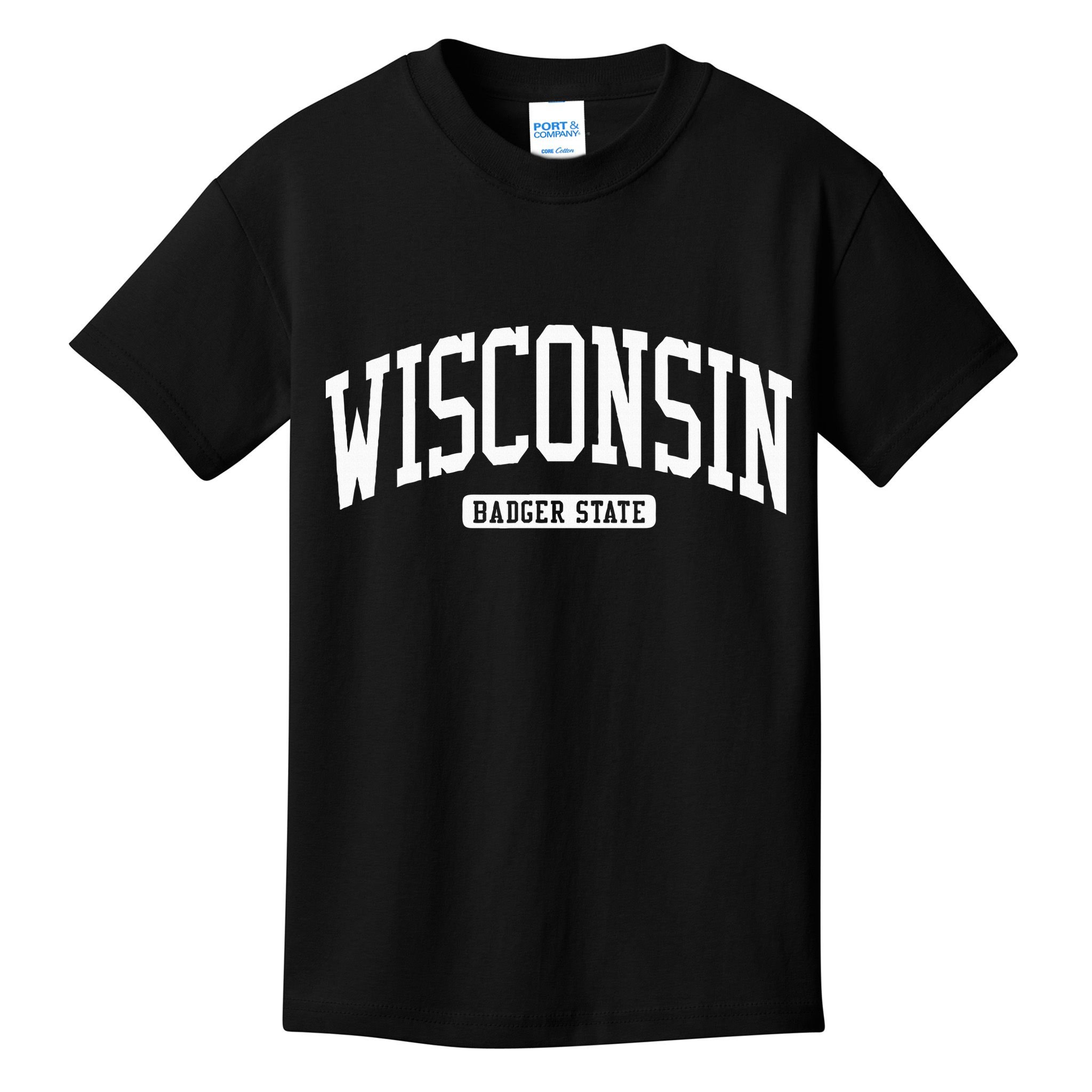 Wisconsin College University Style Kids T-Shirt