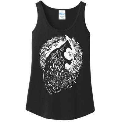 Wolf Celtic Viking Nordic Mythology Vintage Ladies Essential Tank