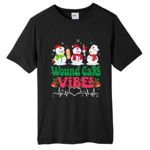 Wound Care Vibes Nurse Snowman Stethoscope Funny Christmas Tall Fusion ChromaSoft Performance T-Shirt