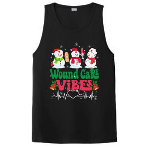 Wound Care Vibes Nurse Snowman Stethoscope Funny Christmas PosiCharge Competitor Tank