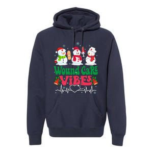 Wound Care Vibes Nurse Snowman Stethoscope Funny Christmas Premium Hoodie