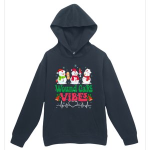 Wound Care Vibes Nurse Snowman Stethoscope Funny Christmas Urban Pullover Hoodie