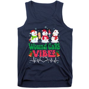 Wound Care Vibes Nurse Snowman Stethoscope Funny Christmas Tank Top