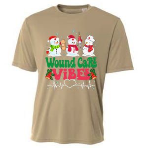 Wound Care Vibes Nurse Snowman Stethoscope Funny Christmas Cooling Performance Crew T-Shirt