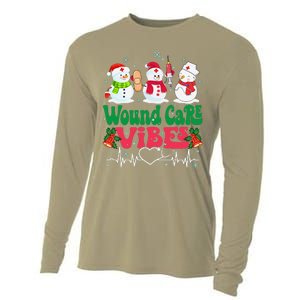 Wound Care Vibes Nurse Snowman Stethoscope Funny Christmas Cooling Performance Long Sleeve Crew