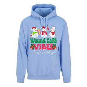 Wound Care Vibes Nurse Snowman Stethoscope Funny Christmas Unisex Surf Hoodie