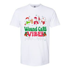 Wound Care Vibes Nurse Snowman Stethoscope Funny Christmas Softstyle CVC T-Shirt