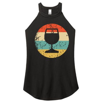 Wine Connoisseur Vintage Retro Wine Glass Women’s Perfect Tri Rocker Tank