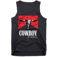 Western Cowgirl Vintage Punchy Skull Tank Top