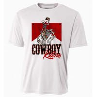 Western Cowboy Vintage Punchy Cowboy Killers Skull Skeleton Cooling Performance Crew T-Shirt