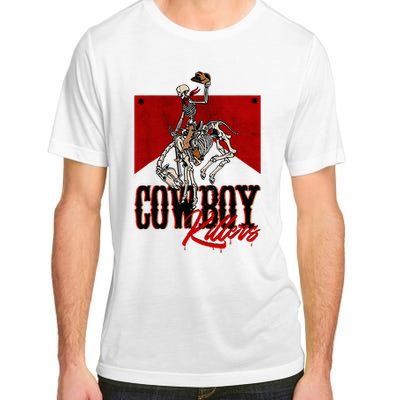 Western Cowboy Vintage Punchy Cowboy Killers Skull Skeleton Adult ChromaSoft Performance T-Shirt