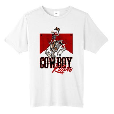 Western Cowboy Vintage Punchy Cowboy Killers Skull Skeleton Tall Fusion ChromaSoft Performance T-Shirt