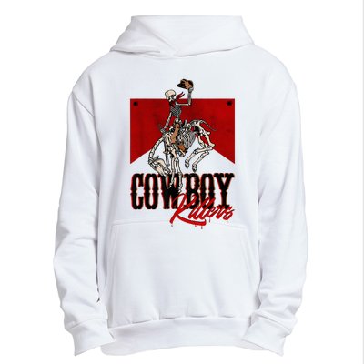 Western Cowboy Vintage Punchy Cowboy Killers Skull Skeleton Urban Pullover Hoodie