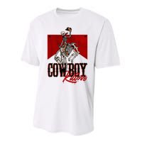 Western Cowboy Vintage Punchy Cowboy Killers Skull Skeleton Performance Sprint T-Shirt