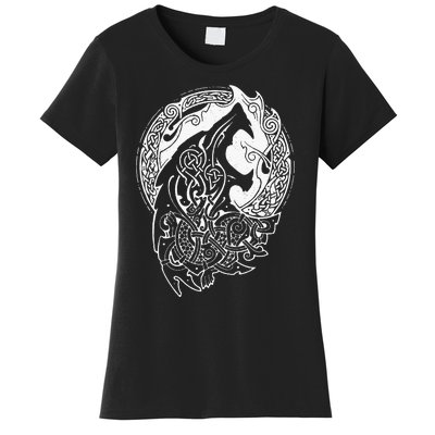 Wolf Celtic Viking Nordic Mythology Vintage Women's T-Shirt