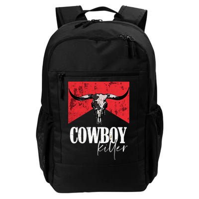 Western Cowgirl Vintage Punchy Cowboy Killers Bull Horn Backpack