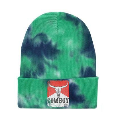 Western Cow vintage Punchy Cow Killers Tie Dye 12in Knit Beanie