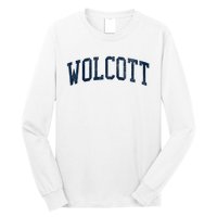 Wolcott Ct Vintage Athletic Sports Long Sleeve Shirt