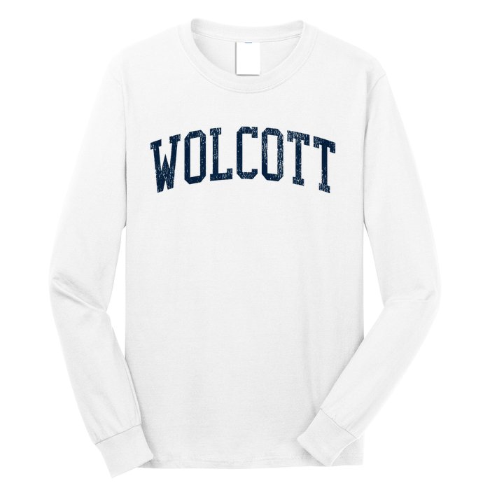 Wolcott Ct Vintage Athletic Sports Long Sleeve Shirt