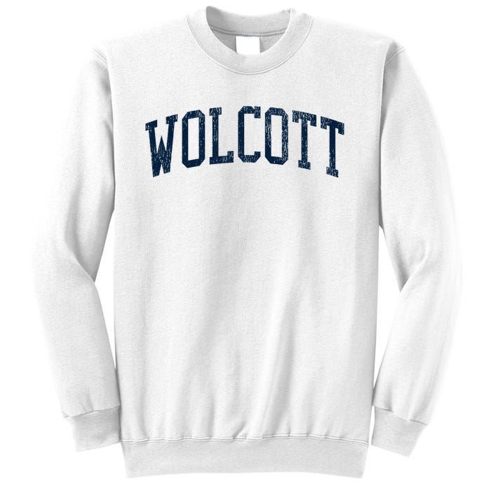 Wolcott Ct Vintage Athletic Sports Sweatshirt