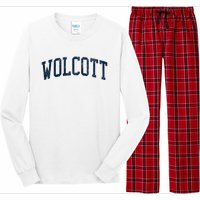 Wolcott Ct Vintage Athletic Sports Long Sleeve Pajama Set